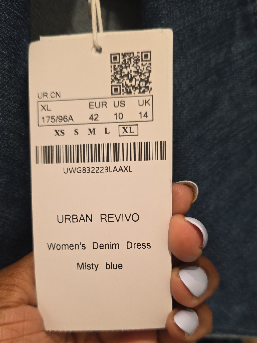 Sleeveless Dark Blue Denim Cutout Maxi Dress - Picture 5 of 6